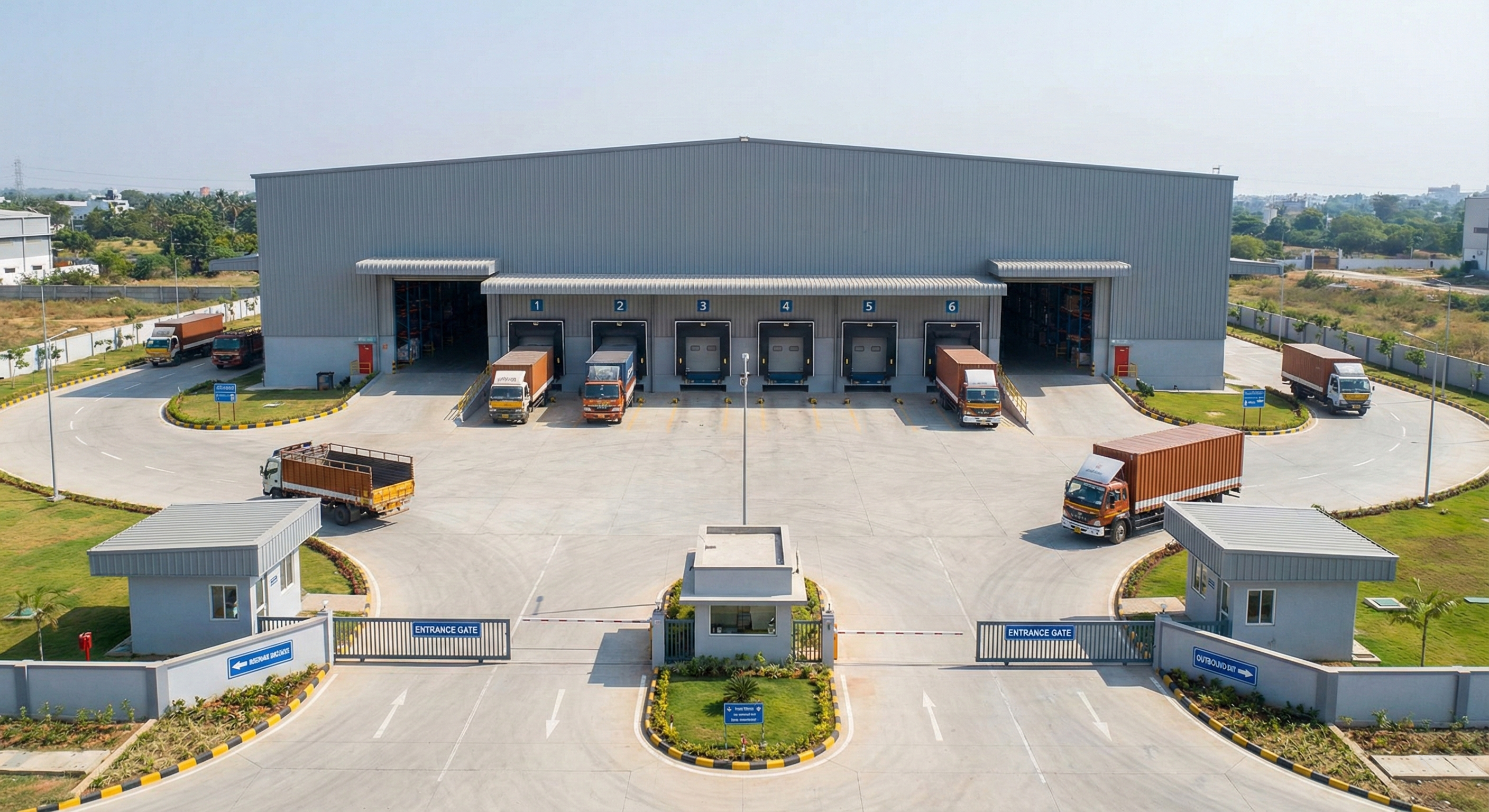 Concept Distribution Center Layout with loading bays