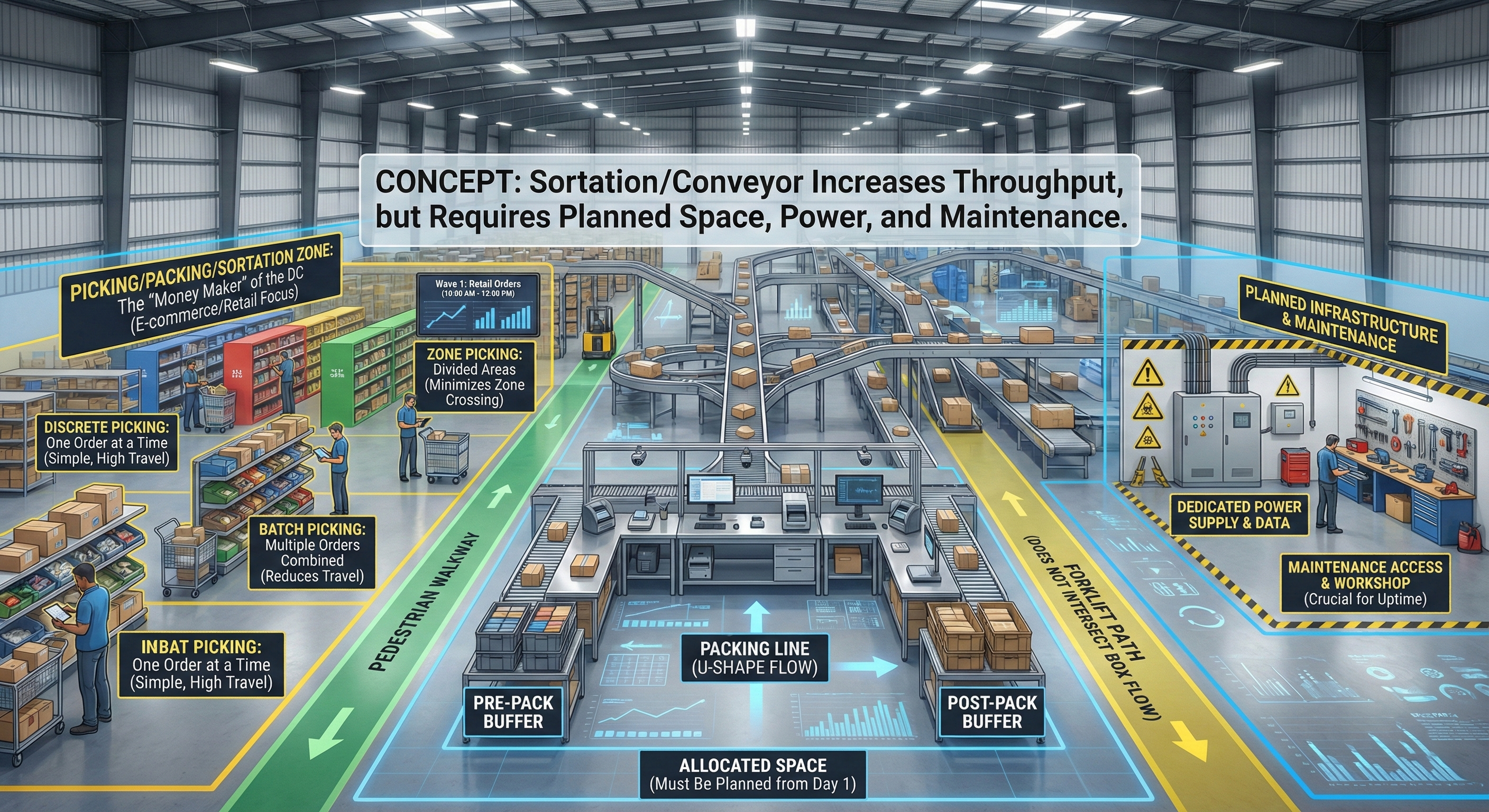 ภาพประกอบสายพานและคัดแยก